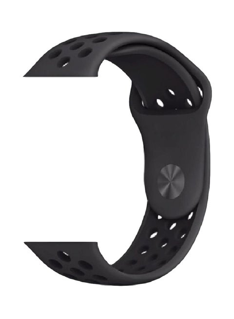 Apple Watch Band 38mm/40mm/41mm Silicone Sport Watch Strap Black