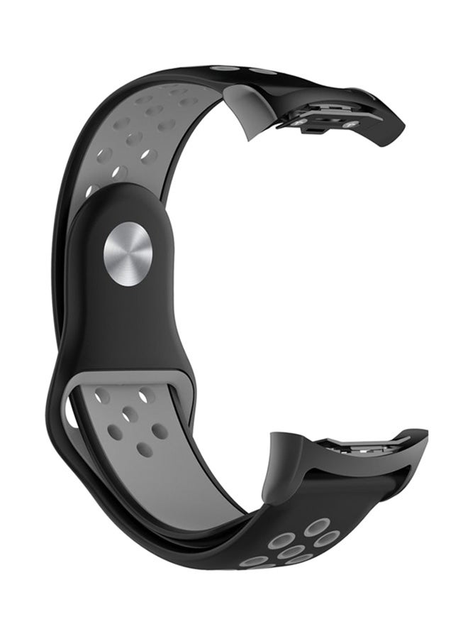 Voberry Silicone Replacement Band For Samsung Gear Fit2/Fit2 Pro Black/Grey - Image 2