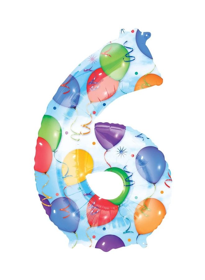 أناجرام بالون زينة للحفلات على شكل رقم 6 86سم