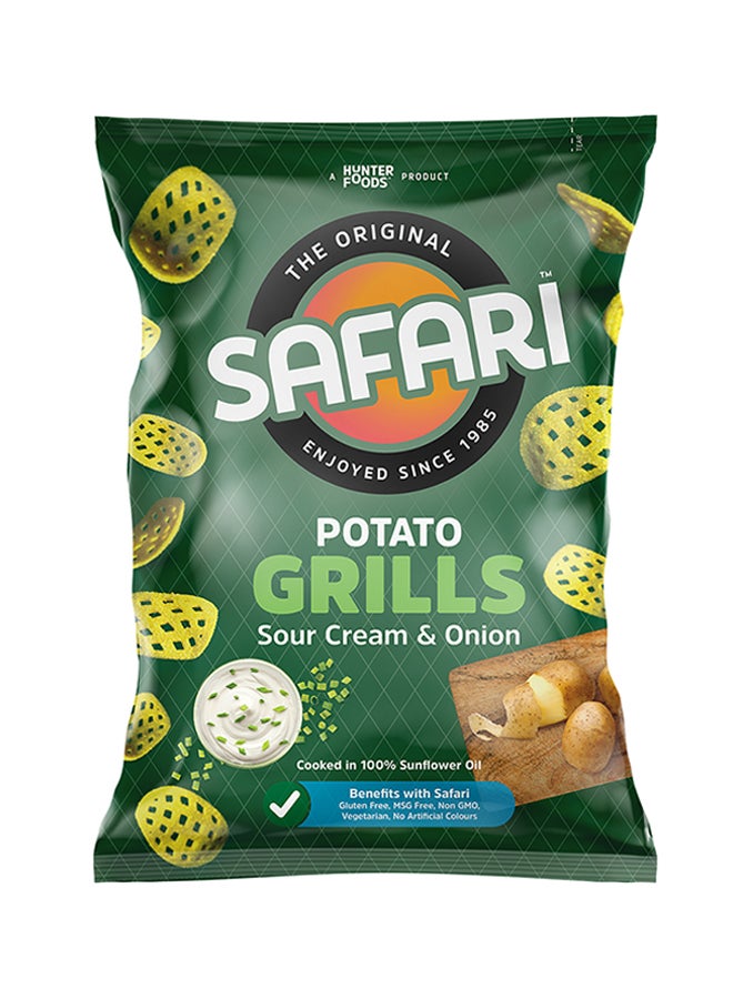 Safari Sour Cream And Onion Flavour Potato Grills 60grams