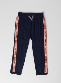 Dirkje Kids Drawstring Waist Trousers Navy  - Image 1