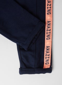 Dirkje Kids Drawstring Waist Trousers Navy  - Image 4