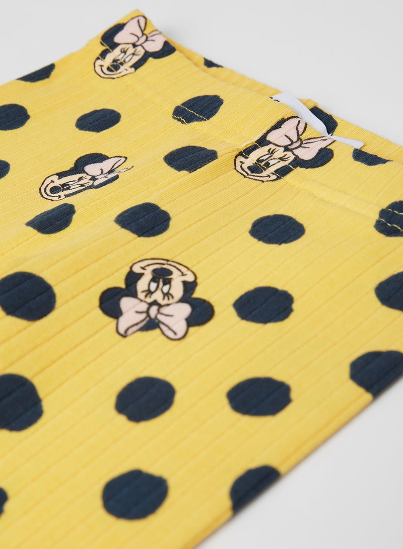 NAME IT - Kids Polka Dot Print Leggings Sunset Gold - Image 1