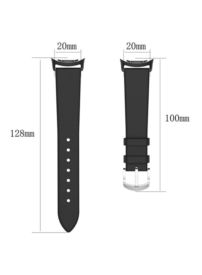 Voberry Replacement Leather Strap For Samsung Gear S2 SM-R720/SM-R730 Black - Image 3