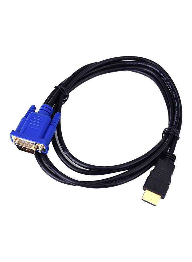 أليش كابل عالي الدقة من HDMI إلى VGA أسود/ذهبي  - Image 1