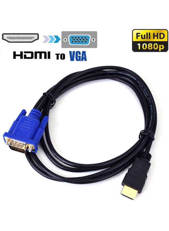 أليش كابل عالي الدقة من HDMI إلى VGA أسود/ذهبي  - Image 5