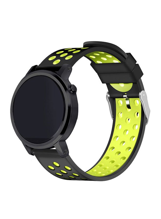 Voberry Replacement Silicone Band For Samsung Gear S3 Frontier/Classic 22 mm Black/Green - Image 3