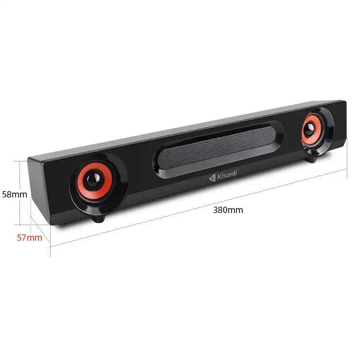Kisonli - Speaker System 2.0Speaker Rated Power 3W*2 Maximum Power 3.5W I-530 Black - Image 1