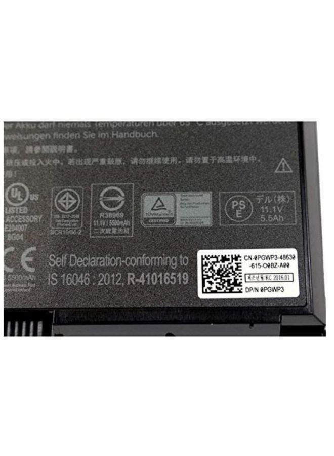 ديل بطارية بديلة للابتوب ديل 5500 بيرسشن M4800 M6800 أسود  - Image 3