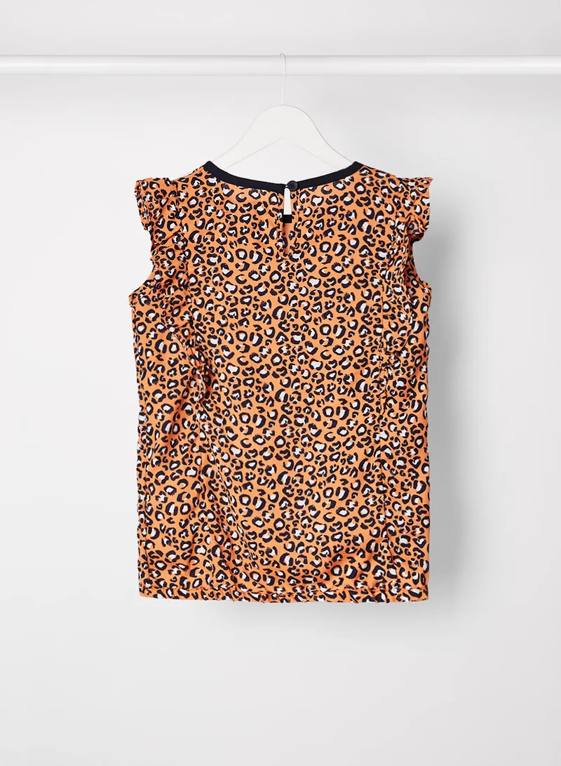 koko noko Kids Leopard Print Blouse