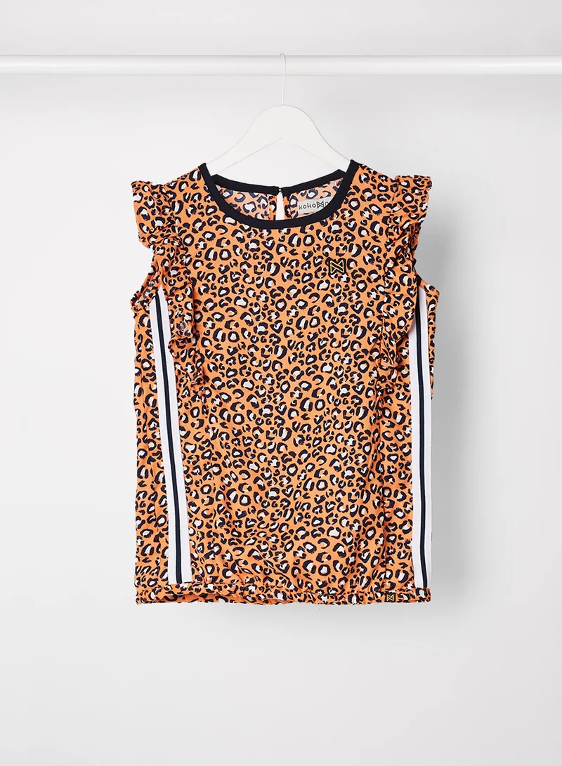 koko noko Kids Leopard Print Blouse