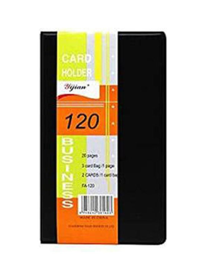 ​​Business Card Holder 120 Cards 20 Pages Black