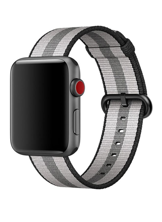 LNKOO Replacement Band For Apple Watch Series 3/2/1 Black/White/Grey - Image 1