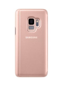 Clear View Standing Cover For Samsung Galaxy S9 Pink/Clear