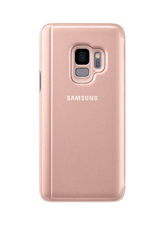 Samsung - Clear View Standing Cover For Samsung Galaxy S9 Pink/Clear - Image 1