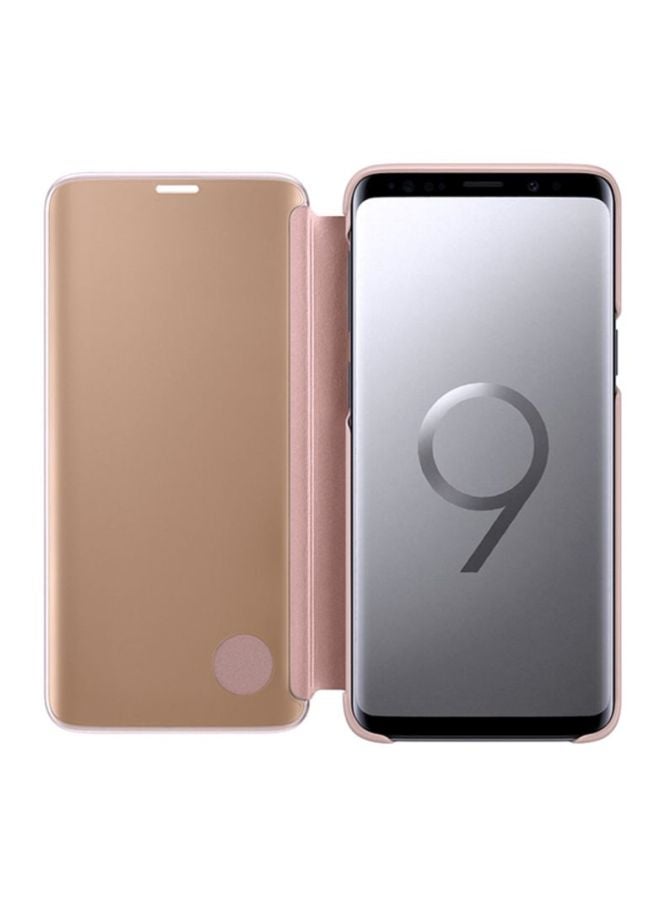 Samsung - Clear View Standing Cover For Samsung Galaxy S9 Pink/Clear - Image 1