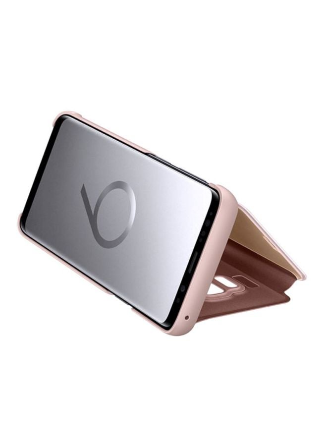 Samsung - Clear View Standing Cover For Samsung Galaxy S9 Pink/Clear - Image 1