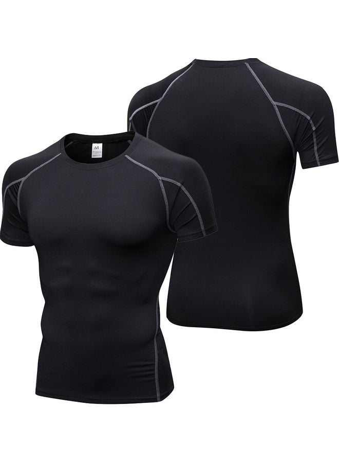 Generic 3-Piece Pro Tight Short Sleeves T-Shirts Set  - Image 4