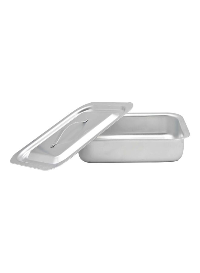 Newflon Oven Dish With Lid Silver 29cm