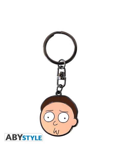 Rick And Morty'S Face Design Metal Keychain Multicolour
