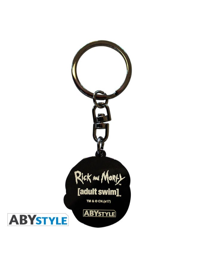 Rick And Morty'S Face Design Metal Keychain Multicolour