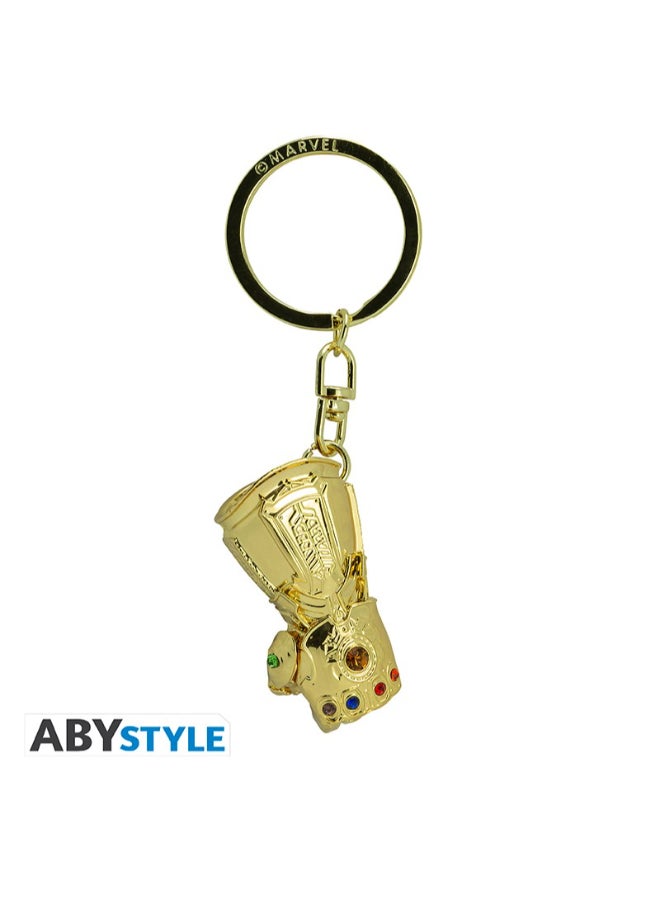 ABYstyle Infinity Gauntlet Metal 3D Keychain Gold  - Image 1