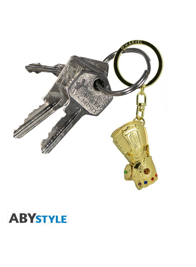 ABYstyle Infinity Gauntlet Metal 3D Keychain Gold  - Image 2