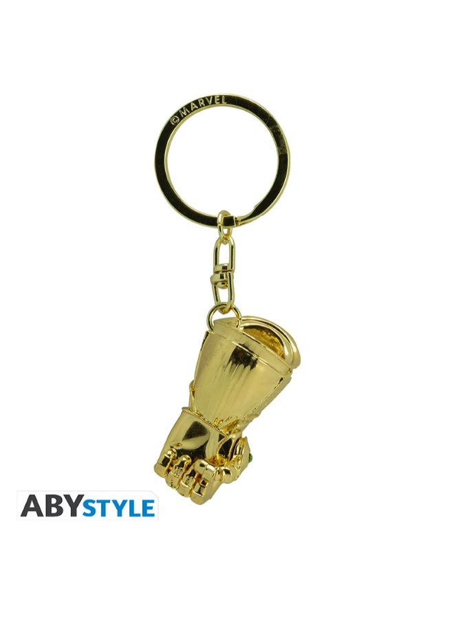 ABYstyle Infinity Gauntlet Metal 3D Keychain Gold  - Image 3