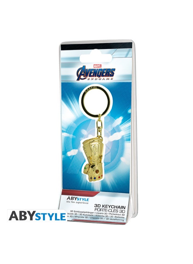ABYstyle Infinity Gauntlet Metal 3D Keychain Gold  - Image 4