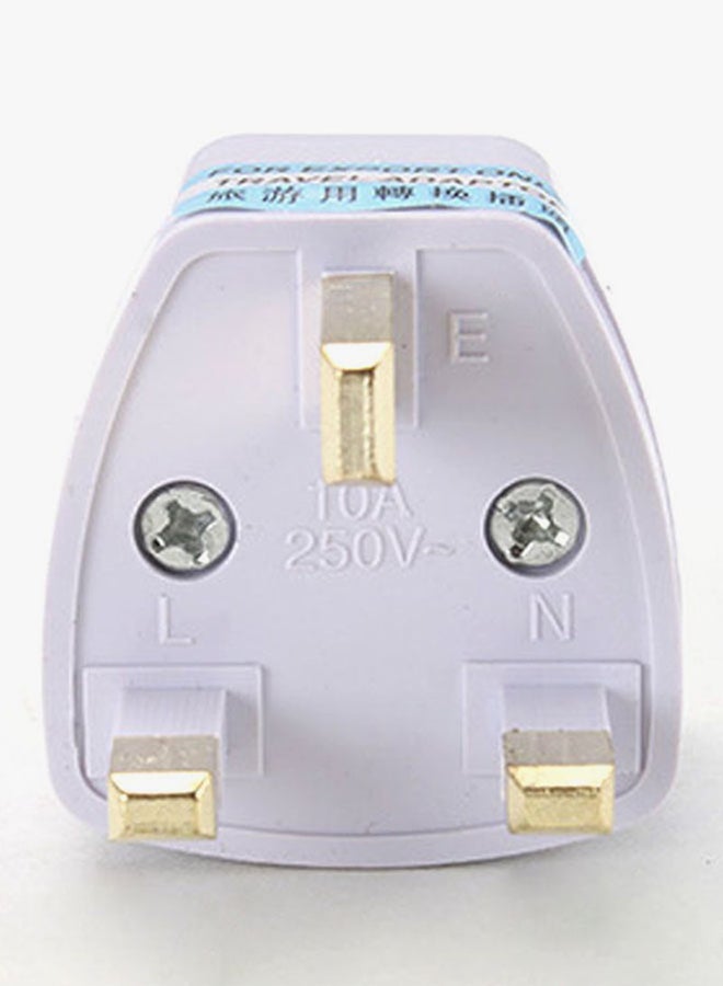Voberry US/EU/AU To UK/HK/AC Travel Adapter White  - Image 3