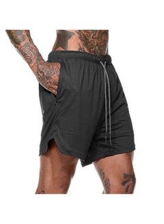 2-In-1 Workout Running Shorts Black