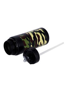 Royalford Royalford RF9361BK 600ml Alum. Sports Water Bottle - Reusable Water Bottle Wide Mouth with Hanging Clip | Sports Bottle | Perfect while Travelling, Camping, Trekking & More Black/Yellow  - Image 3
