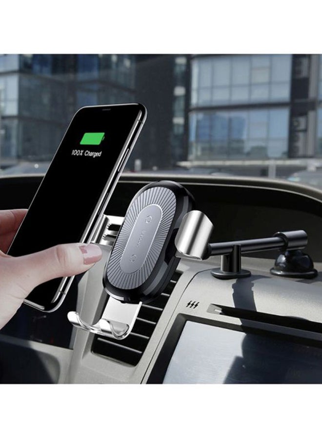 Baseus Stickup Gravity Car Mount Fast Wireless Charger Black/Silver - Image 5