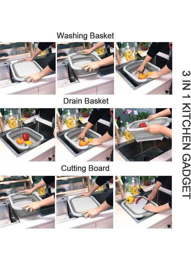 Foldable Multifunction Chopping Board Multicolour 40x30x4.5cm - v1617117929/N45957945A_3