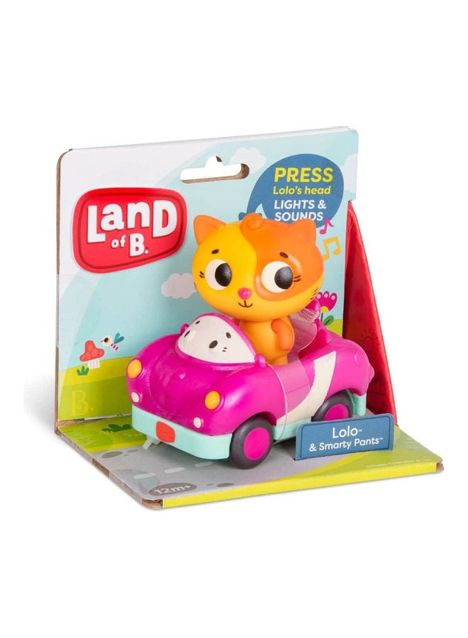 Land of B. 2-Piece Cat (Lolo) and Car (Smarty Pants) Mcm  - Image 1