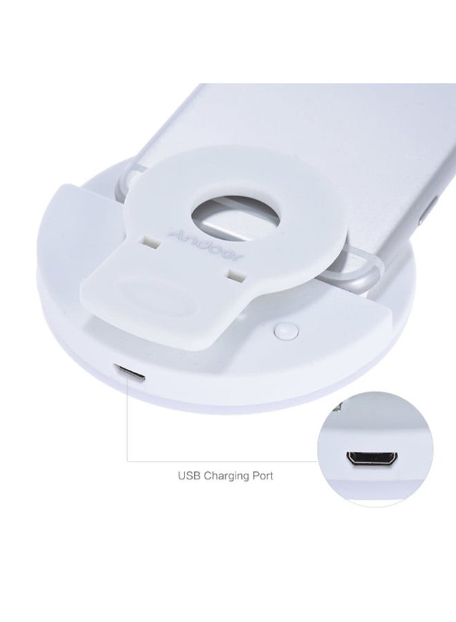 ANDOER Portable Mini Clip-on  LED Selfie Ring Light White  - Image 4