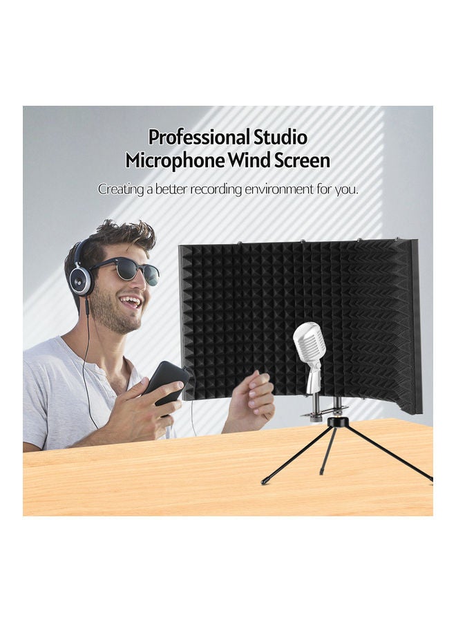 K501 Microphone Soundproof Cover With Desktop Tripod Stand