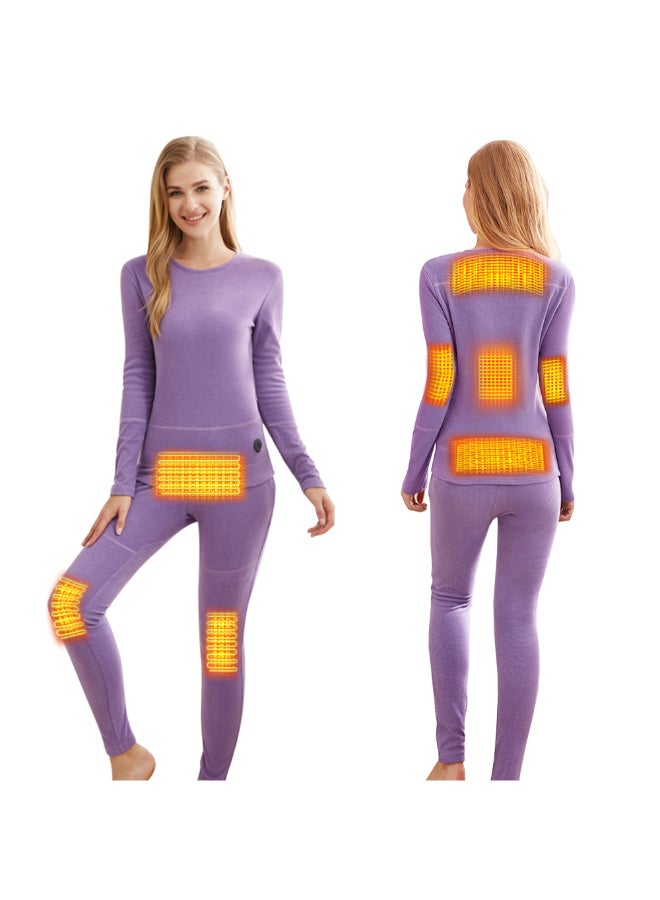 Heating Shirt And Pants Set Purple  - Image 1