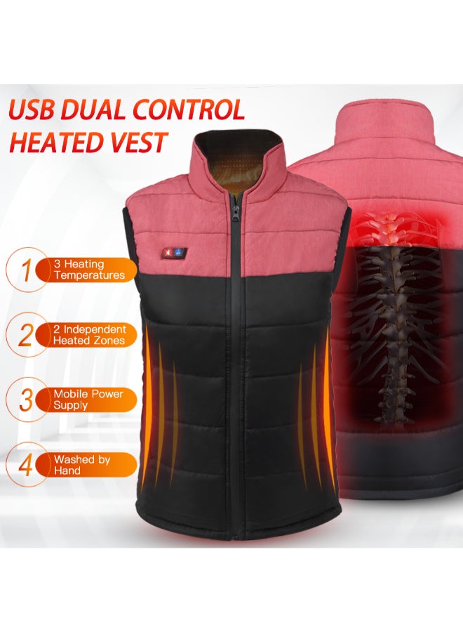 Portable Heating Warm Vest Black/Red  - Image 4