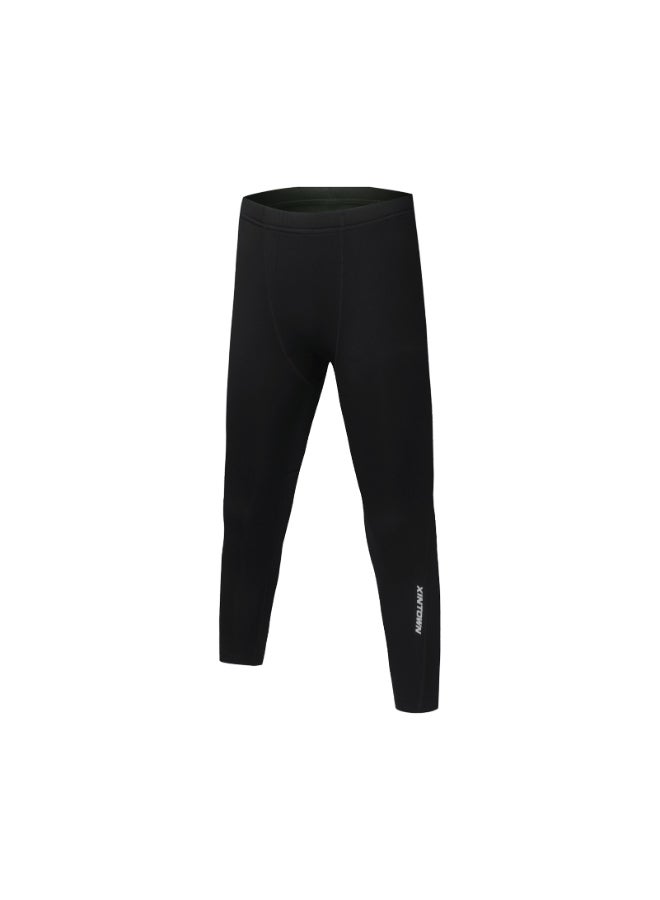 2-Piece Thermal Top And Pants Set Black  - Image 3