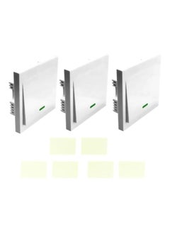 3-Piece Wireless Remote Control Switch Set White