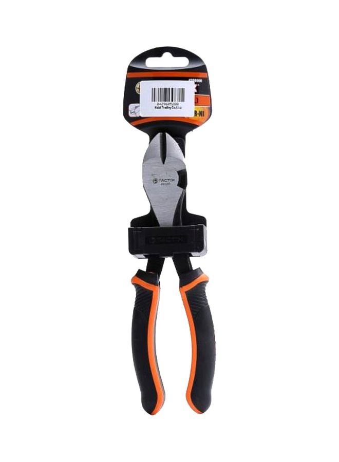 Tactix Tactix Heavy Duty Diagonal Pliers - 190mm (7.5 Inches) for Cutting Wires, Cables and Nails, Chrome-Nickel Steel for Durability, Non-Slip Bi-Material Handle for Comfort and Precision- 200008 Black/Orange/Silver 19cm  - Image 1