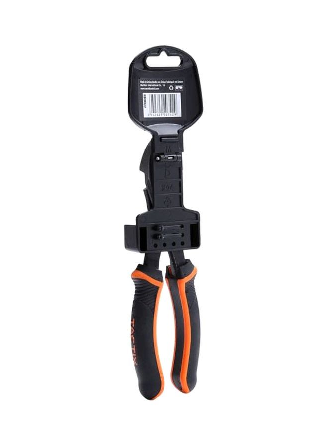 Tactix Tactix Heavy Duty Diagonal Pliers - 190mm (7.5 Inches) for Cutting Wires, Cables and Nails, Chrome-Nickel Steel for Durability, Non-Slip Bi-Material Handle for Comfort and Precision- 200008 Black/Orange/Silver 19cm  - Image 2
