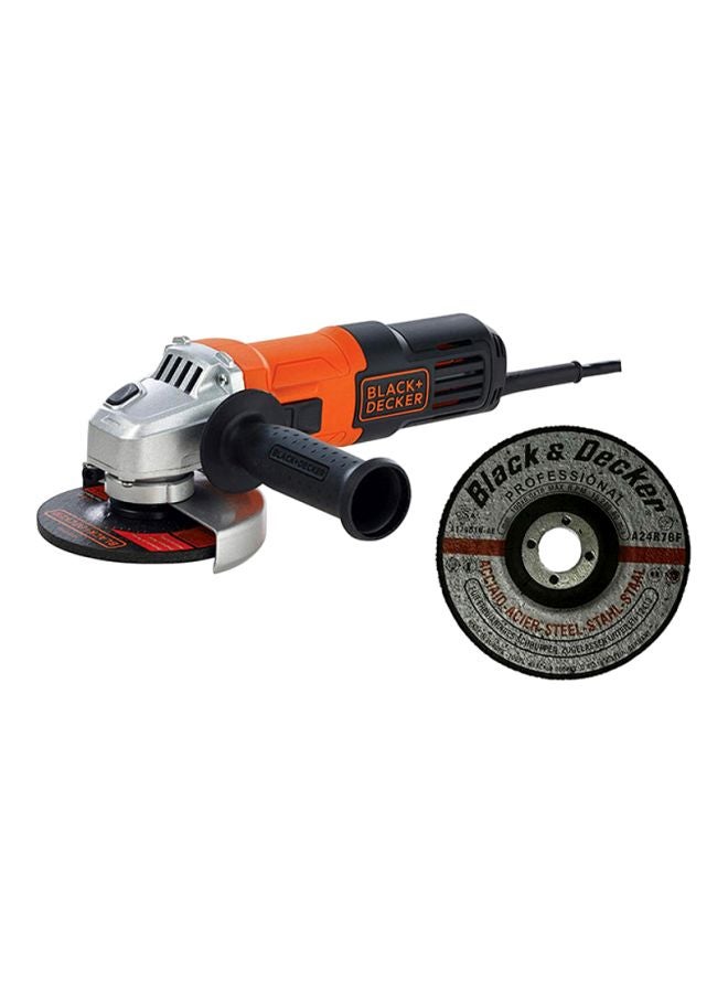 BLACK+DECKER Small Angle Grinder With Side Handle 2 Cutting Speed 12000 RPM 820W KG8215-B5 Orange/Black - Image 2