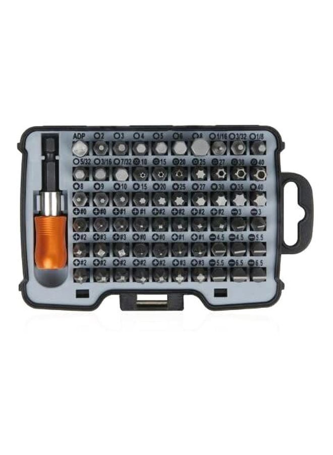 Tactix - 61-Pieces Screwdriver Bit Set, S2 Steel Bits, Includes Slotted, Phillips, Pozidriv, Torx, Torx Tamper, And Hex Bits With 1/4" Adapter, And Quick Chuck Magnetic Bit Extension- 418159 Multicolour 9x3.5x12cm - Image 1