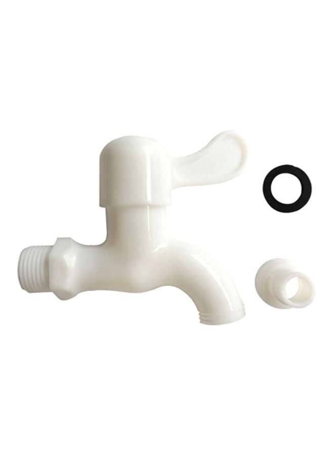 Sharpdo - Washing Machine Faucet Tap White 9x2.5x10cm - Image 1