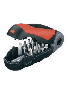 BLACK+DECKER 11-Piece Screwdriver/Ratchet/Wrench Set With Flip Handle Inbuilt Bit Holder A7140-XJ multicolour  - Image 1