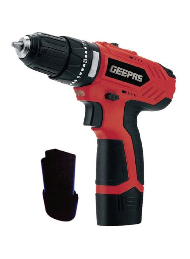 GEEPAS Cordless Drill Driver Red/Black - Image 1