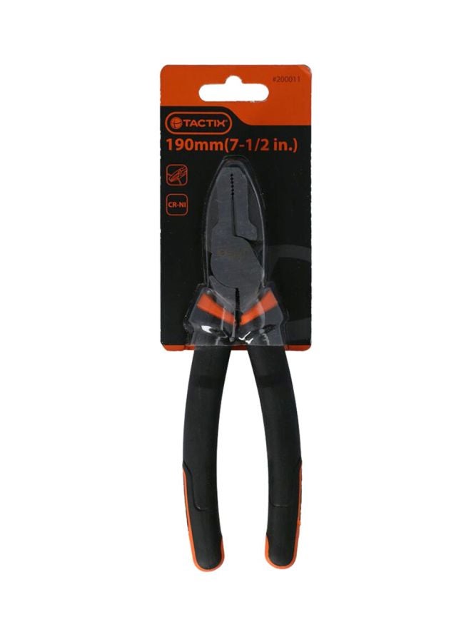 Tactix - High Leverage Lineman's Pliers Black/Orange 7.5inch - Image 1