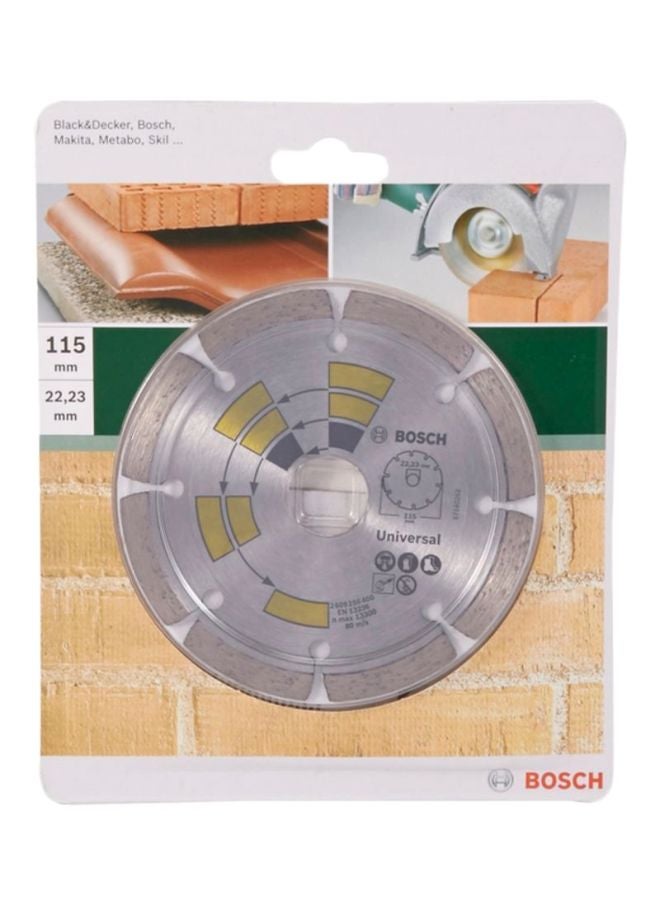 بوش قرص قطع دايموند بتصميم متعدد الاستخدام، 115 مم فضي\أسود\أصفر